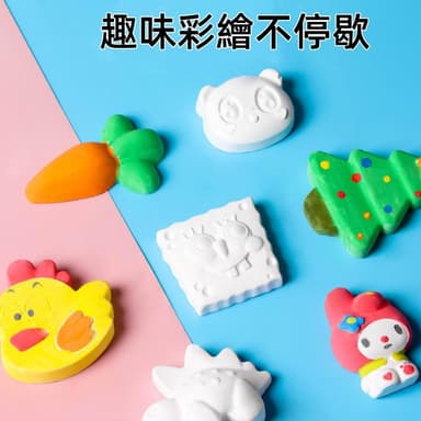 石膏娃娃DIY｜ 2個石膏娃娃+3色顏料+畫筆 不挑圖案 彩繪石膏 造型石膏白坯 彩繪塗鴉 手工塗鴉 生日禮物 交換禮物 石膏畫