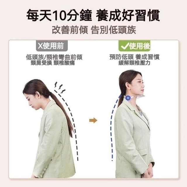 【望星願】防低頭族久坐 護頸托 防止烏龜脖 脖子前傾矯正器 成人扶脖子固定器 護具 頸椎 坐姿 女友禮物 矯正器