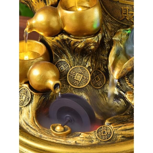 招財進寶流水擺件迴圈水裝飾風水輪噴泉客廳辦公室景觀開業禮物