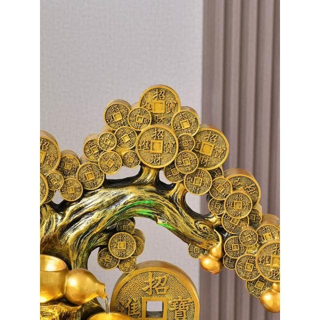 招財進寶流水擺件迴圈水裝飾風水輪噴泉客廳辦公室景觀開業禮物
