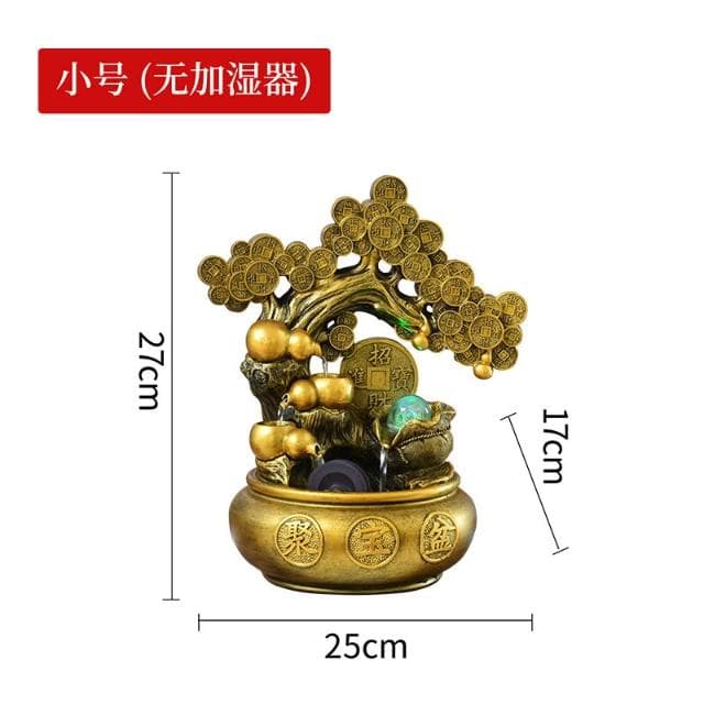 招財進寶流水擺件迴圈水裝飾風水輪噴泉客廳辦公室景觀開業禮物