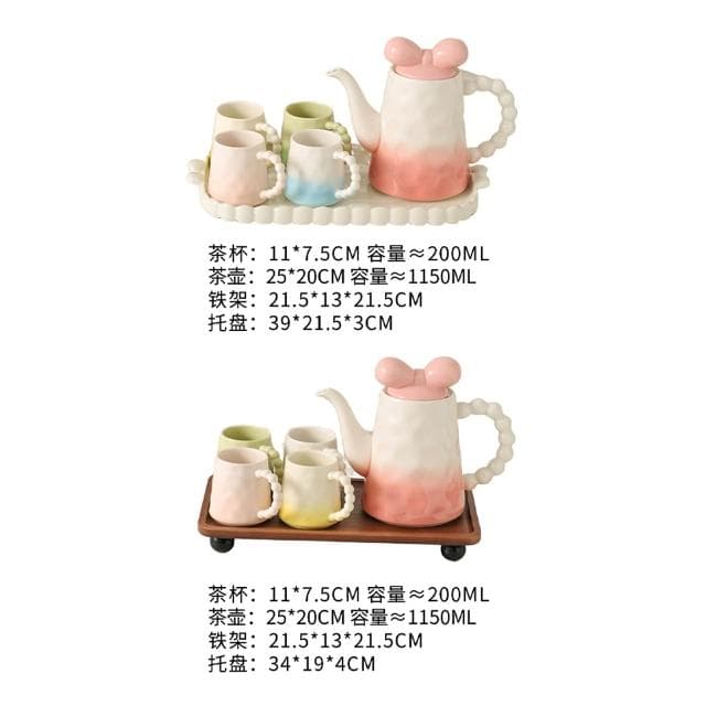 高顏值陶瓷茶具套裝家用客廳待客喝水杯水壺茶壺杯具喬遷新婚禮物