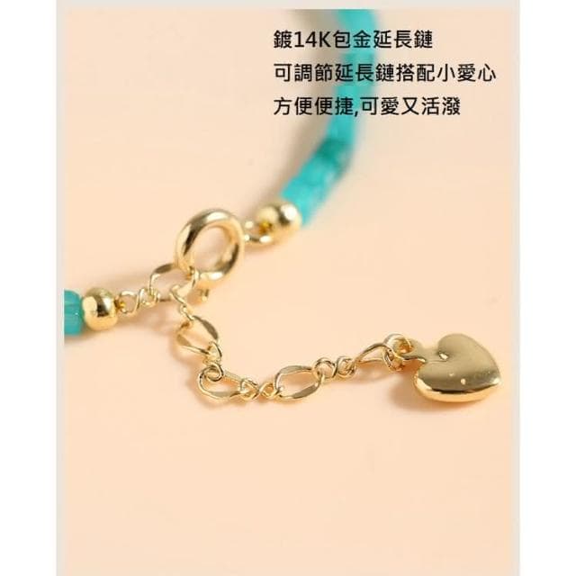 【開運堂】碧藍之海 ２ｍｍ極細天河石細小手鍊女生簡約可愛手繩學生生日禮物情人節禮物聖誕節****情侶閨密