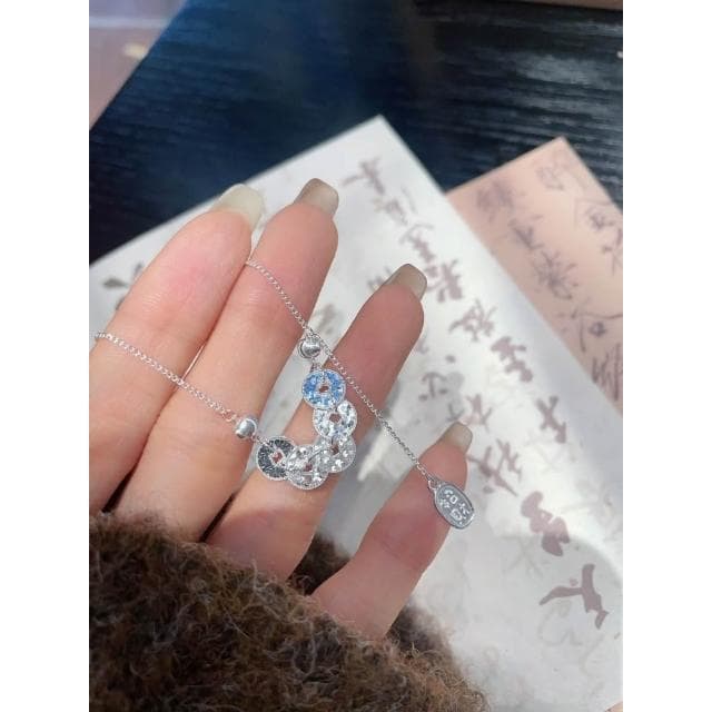 999純銀銅錢五帝錢幣項鏈女高級感輕奢小眾鎖骨鏈送媽媽女友禮物