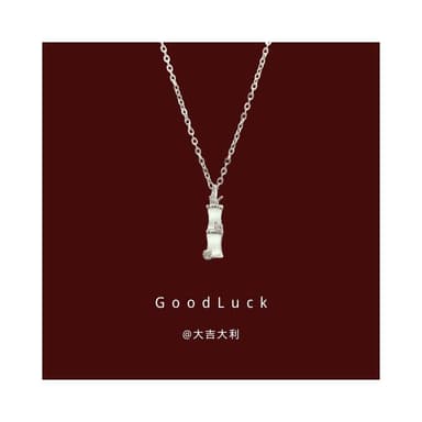 999純銀竹節項鏈女新中式輕奢小眾設計國風鎖骨鏈送閨蜜生日禮物