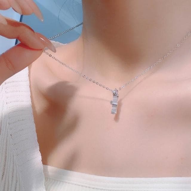 999純銀竹節項鏈女新中式輕奢小眾設計國風鎖骨鏈送閨蜜生日禮物