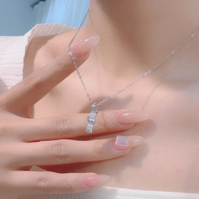 999純銀竹節項鏈女新中式輕奢小眾設計國風鎖骨鏈送閨蜜生日禮物