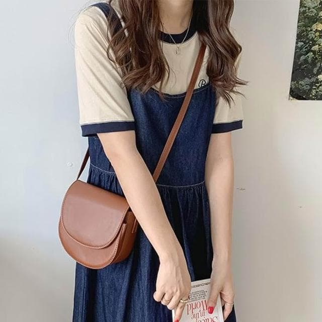 【LEEHER】真皮包包/牛皮包包/馬鞍包/女士包包/高級感/簡約風格/通勤小包包/單肩斜背包/包包/側背包/小包包/女包/禮物