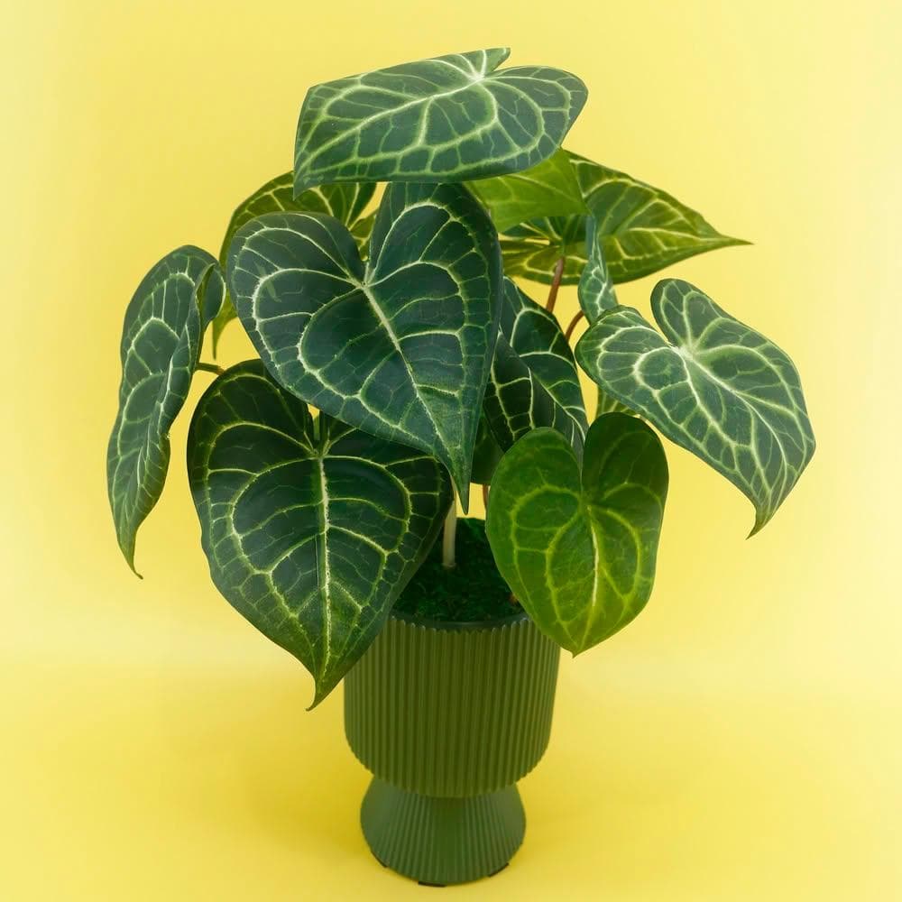 【HUGO DECO 榆果傢飾】高擬真水晶火燭葉盆栽(仿真植物/觀葉盆栽/人造植物/綠化/佈置)