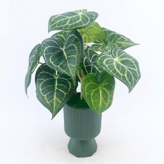 【HUGO DECO 榆果傢飾】高擬真水晶火燭葉盆栽(仿真植物/觀葉盆栽/人造植物/綠化/佈置)
