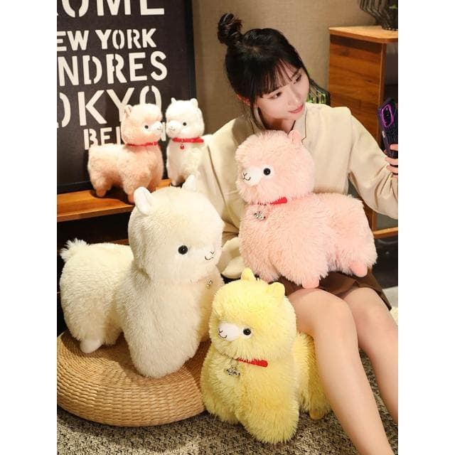 網紅可愛羊駝玩偶毛絨玩具小女孩抱枕抱睡公仔布娃娃生日禮物兒童