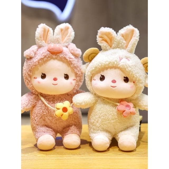 可愛變身小兔子公仔毛絨玩具睡覺抱枕布娃娃玩偶送女友情人節禮物