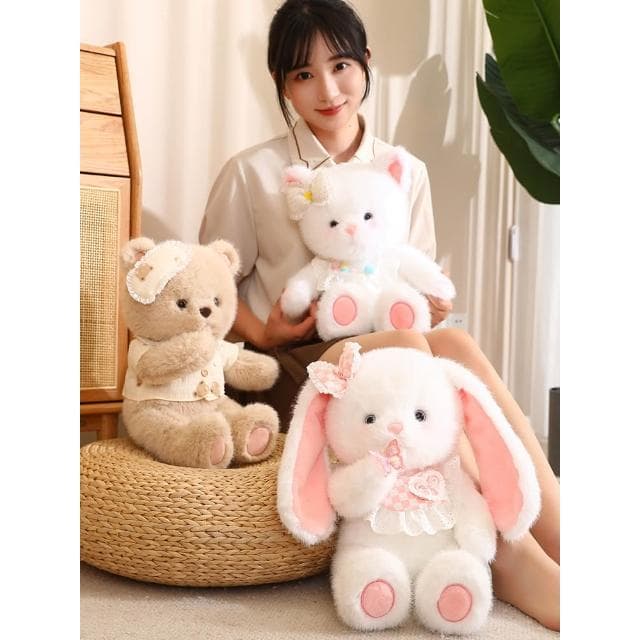 可愛兔子玩偶抱枕毛絨玩具女孩睡覺兒童生日禮物公仔陪睡布娃娃