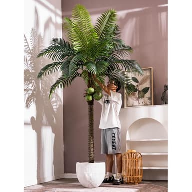 大型仿真散尾葵熱帶植物椰子樹室內仿生綠植氛圍假樹造景盆栽擺件