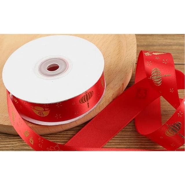 新年快樂 彩帶 絲帶 緞帶 綢帶 元旦 新年禮物 裝飾 蛋糕包裝 紅絲帶 _19款