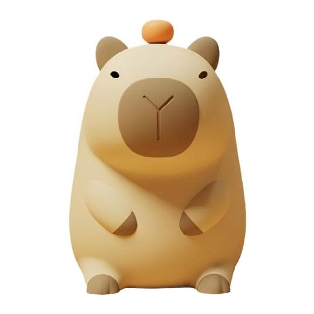 MEEGOO 卡皮巴拉小夜燈 水豚小夜燈 2檔調節 可定時 拍拍燈 寶寶夜燈 交換禮物 捏捏燈 氣氛燈 可愛床頭燈 夜燈