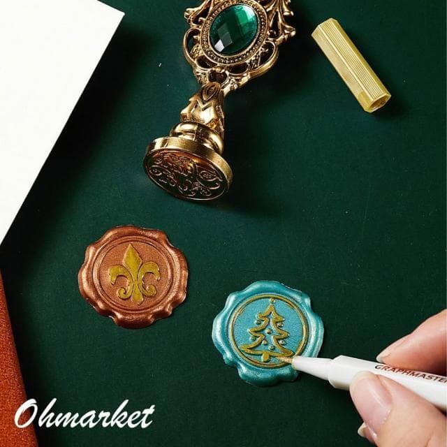 生活市集 燙金火漆封蠟禮盒 火漆印章 火漆蠟 火漆 喜帖 文藝 手作喜帖封蠟結婚禮盒交換禮物聖誕禮物