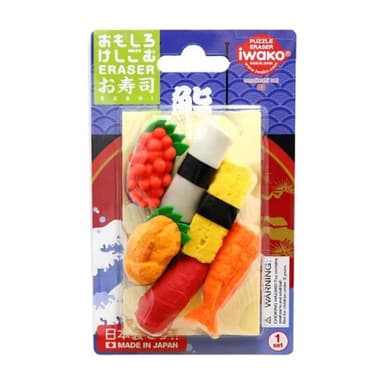 【iwako】壽司組合 造型 橡皮擦 ER-961082 食物 餐點 家家酒 仿真 組裝 橡皮擦 紙卡 組合 送禮療癒小物 造型橡皮擦