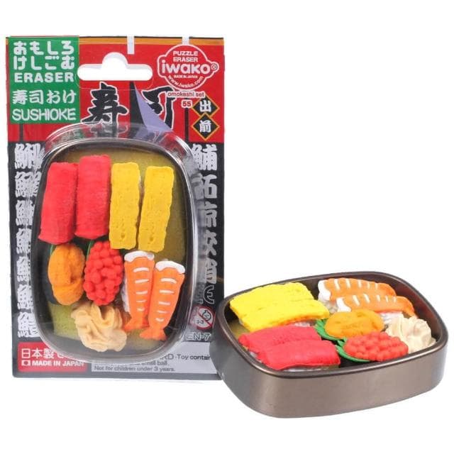 【iwako】壽司餐盒 組合 造型 橡皮擦 ER-BRI062 家家酒 仿真 組裝 橡皮擦 紙卡 組合 送禮療癒小物 造型橡皮擦