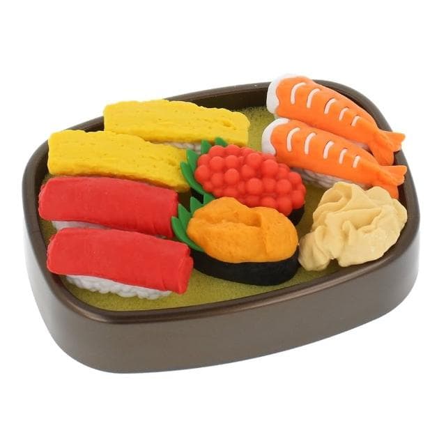 【iwako】壽司餐盒 組合 造型 橡皮擦 ER-BRI062 家家酒 仿真 組裝 橡皮擦 紙卡 組合 送禮療癒小物 造型橡皮擦