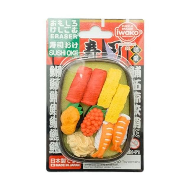 【iwako】壽司餐盒 組合 造型 橡皮擦 ER-BRI062 家家酒 仿真 組裝 橡皮擦 紙卡 組合 送禮療癒小物 造型橡皮擦