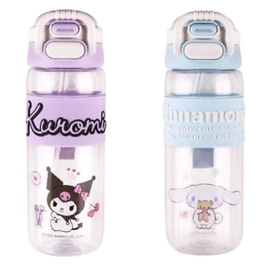 【SANRIO 三麗鷗】一蓋雙飲杯 600ml ( 正版授權 運動水壺 兒童水壺 大容量水瓶 隨身水壺 隨身杯 母嬰Tritan材質 大耳狗 庫洛米 水杯 茶杯 保溫 保溫杯 送禮 生日禮物 交換禮物 聖誕禮物)60#L