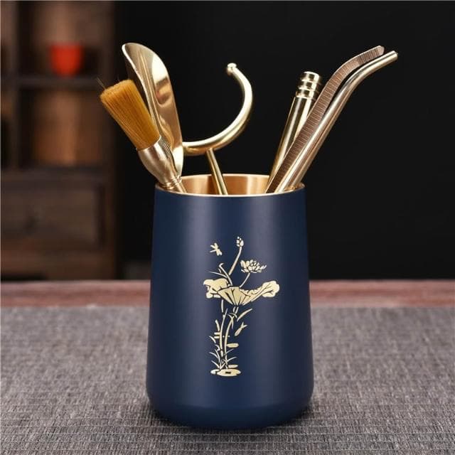 揮揮輕奢百貨 茶道六君子黃銅 功夫茶具配件套裝大全 君子泡茶工具 茶刀 茶夾 茶洗
