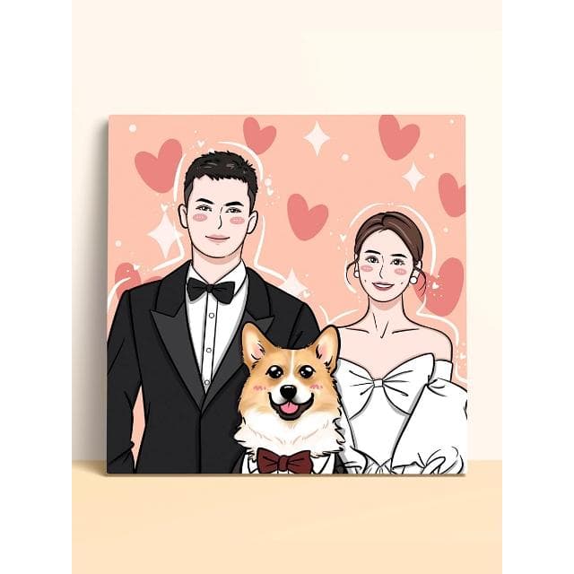 我要變成裝飾畫 照片定制裝飾畫 人物頭像設計 情侶 結婚禮物
