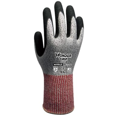 【WonderGrip 多給力】1雙裝 WG-777 CF DEXCUT® D級鋼絲防割工作手套耐磨 刀具 金屬 玻璃 汽車 汽修 加工