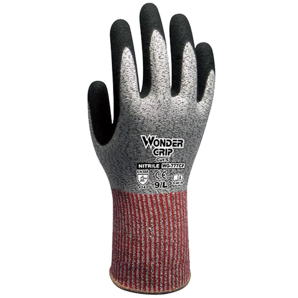 【WonderGrip 多給力】1雙裝 WG-777 CF DEXCUT® D級鋼絲防割工作手套耐磨 刀具 金屬 玻璃 汽車 汽修 加工