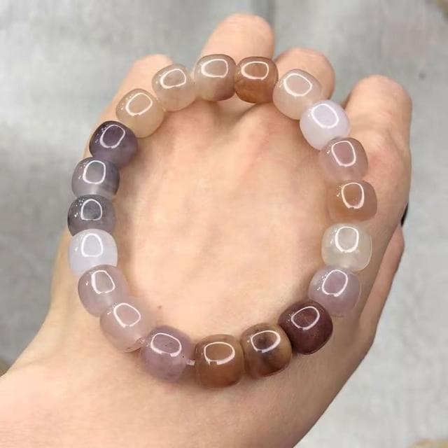 【Paiya 派亞】金絲玉紫羅蘭手鏈佘太翠彩色老型珠女款玉石手鏈玉石手串送禮好物/交換禮物