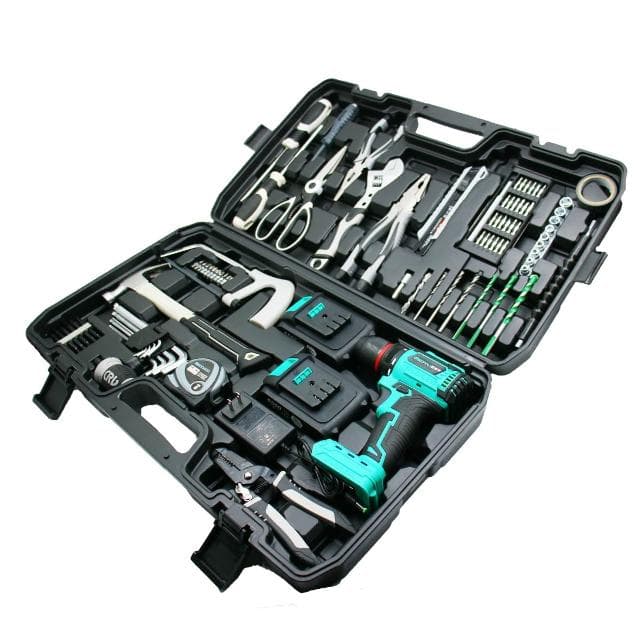 無刷電鑽家用工具箱套裝手槍鑽車載電工五金工具套裝電動螺絲刀
