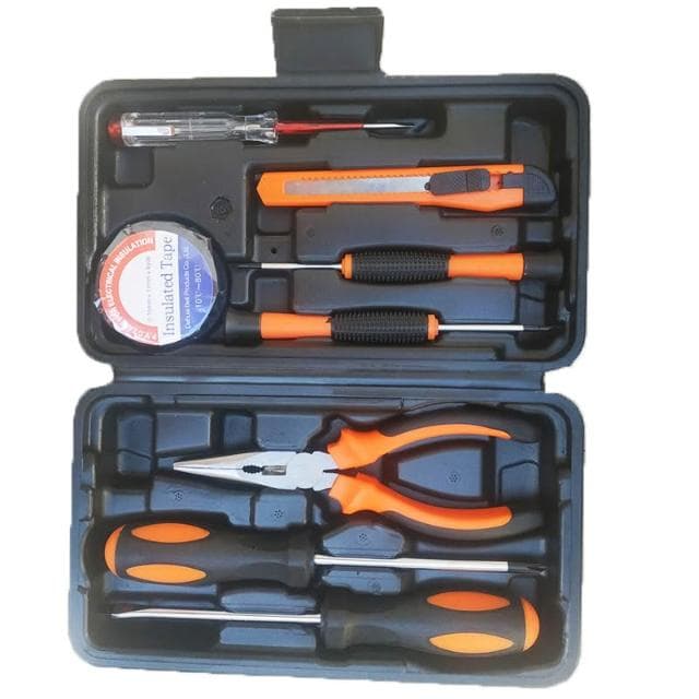家用工具老虎鉗錘子套裝工具箱螺絲刀卷尺鉗子扳手五金組合小全套