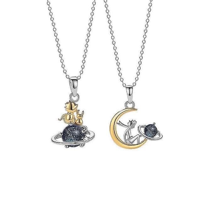 【巴黎精品】現貨+預購 925銀項鍊情侶對鍊星空小王子琉璃生日情人節禮物男女飾品2款v1ar45
