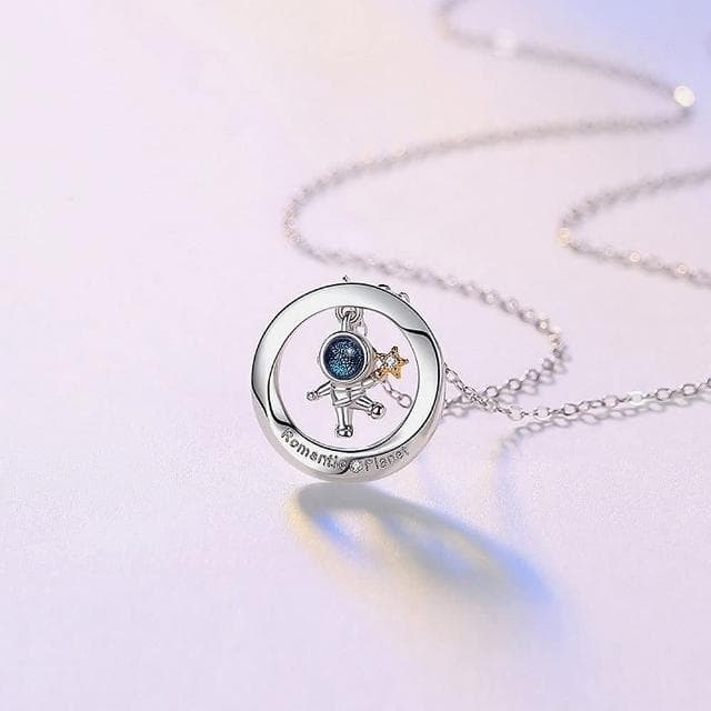 【巴黎精品】現貨+預購 925銀項鍊情侶對鍊月光石摘星摘月生日情人節禮物男女飾品2款v1ar62