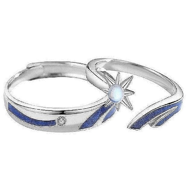 【巴黎精品】現貨+預購 925純銀戒指情侶對戒兩情相悅流星生日情人節禮物男女飾品2款v1ar114