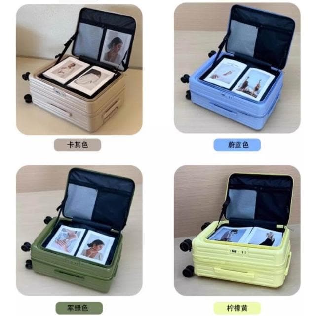 台灣出貨 前開式時尚旅行箱 26吋行李箱 超大容量側開口行李箱 靜音可擴展拉桿箱 20寸登機箱 29吋 前翻蓋深倉旅行箱 24吋PC運動款旅行箱  大容量加厚29吋行李箱