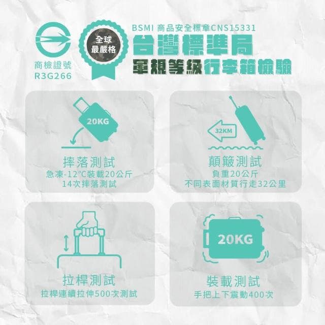 20吋奶油風旅遊行李箱旅行箱 登機箱 大容量行李箱 充電孔密碼鎖