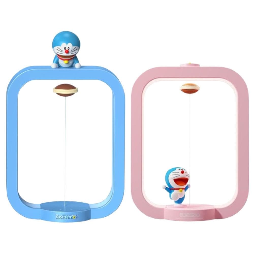 【Doraemon 哆啦A夢】銅鑼燒磁懸浮夜燈 ( 檯燈 床頭燈 小夜燈 書桌燈 玄關照明燈 冷暖燈光調節 三檔色溫 送禮創意家居 手辦 公仔 擺件 玩具  兒童夜燈 臥室裝飾 送禮 生日禮物 交換禮物 聖誕禮物)