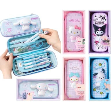 【SANRIO 三麗鷗】三麗鷗 減壓鉛筆盒 筆袋 Hello Kitty 庫洛米 大耳狗 減壓 筆盒 3D立體 卡通 文具盒 大容量 鉛筆盒 單層 交換禮物 聖誕禮物