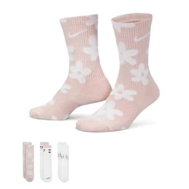 【NIKE 耐吉】Nike Everyday Plus 日本 櫻花 襪子 粉紫白 長襪 DH6297-904女款 櫻花襪交換禮物