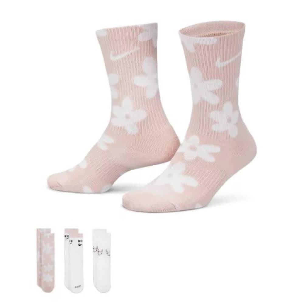 【NIKE 耐吉】Nike Everyday Plus 日本 櫻花 襪子 粉紫白 長襪 DH6297-904女款 櫻花襪交換禮物