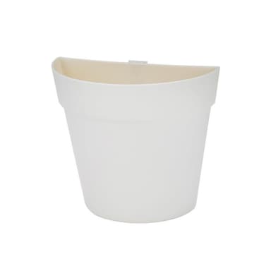 壁掛式塑料盆栽花器 植物花盆 墻壁陽臺室內牆上盆景 半圓形小花盆 水培花盆 壁掛式收納盒 塑膠花盆