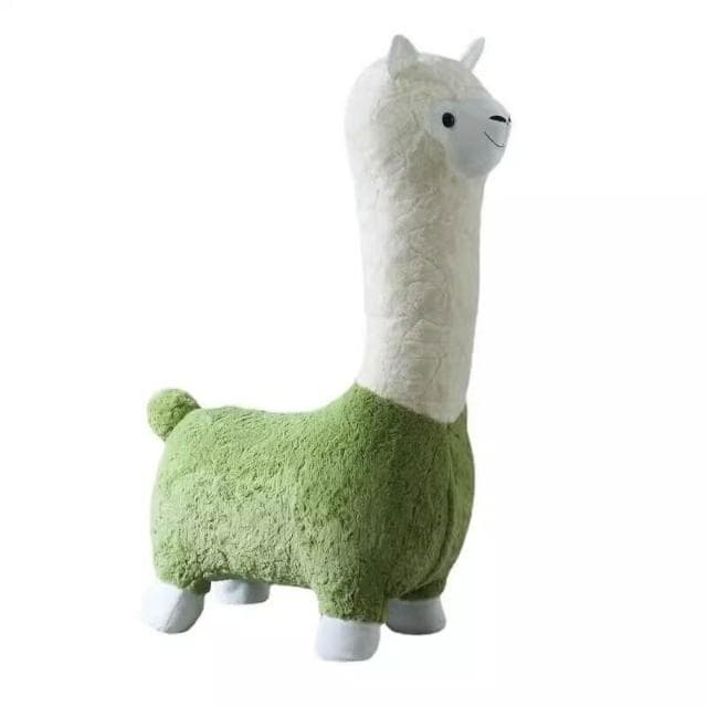 創意大號羊駝凳子客廳落地擺件毛絨動物座椅搬家禮物喬遷新居