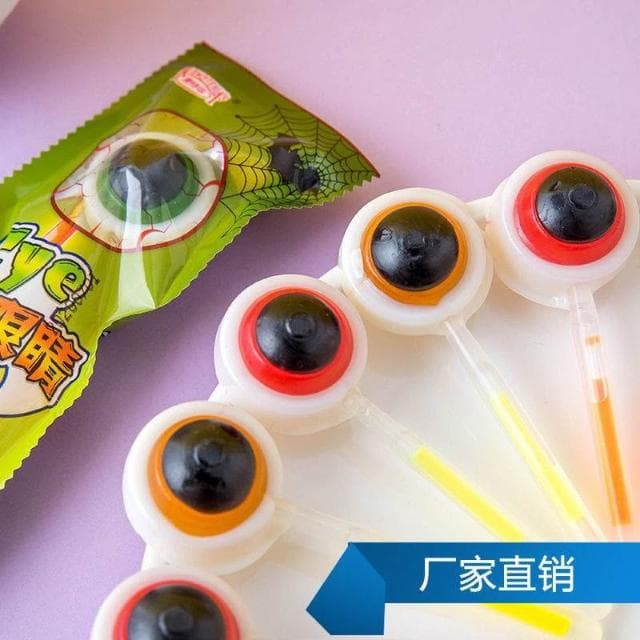 現貨 發票 瘋狂眼球棒棒糖 單支 10克 螢光棒 棒棒糖 聖誕節 送人 搞怪 眼球 棒棒糖 造型棒棒糖 小朋友 禮物