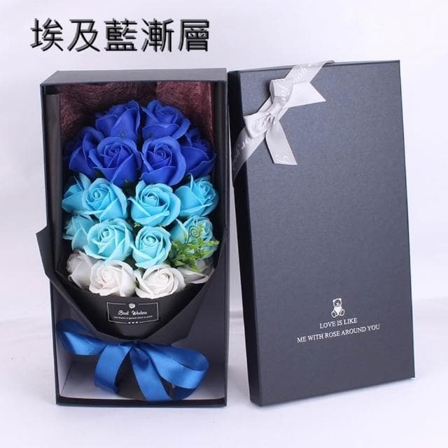 台灣現貨 香皂花 假花 仿真花 情人節花束 18朵花束 玫瑰花 情人節禮物 畢業禮物 教師節禮物 母親節禮物 情人節