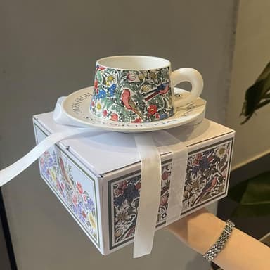 MuShang 慕尚 禮品 伴手禮 莫里斯風活動禮物 畫復古花鳥咖啡杯碟 下午茶茶具