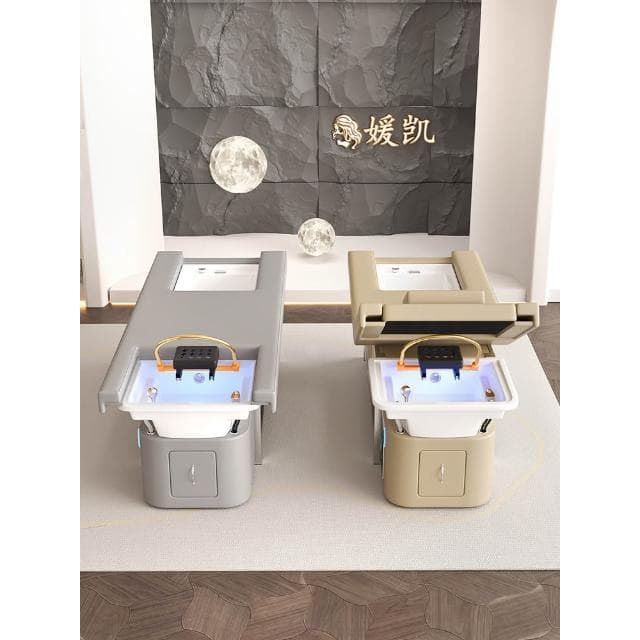 頭療床水迴圈薰蒸美容美髮專用足療一體采耳SPA電動抬升降洗頭床