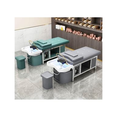 陶瓷盆頭療洗頭床理髮店專用泰式按摩水迴圈薰蒸網紅不銹鋼美容院