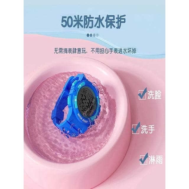 小學生新年禮物兒童手錶防水多功能夜光手錶高中生青少年運動手錶